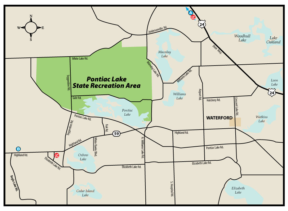 Pontiac Lake State Park Map